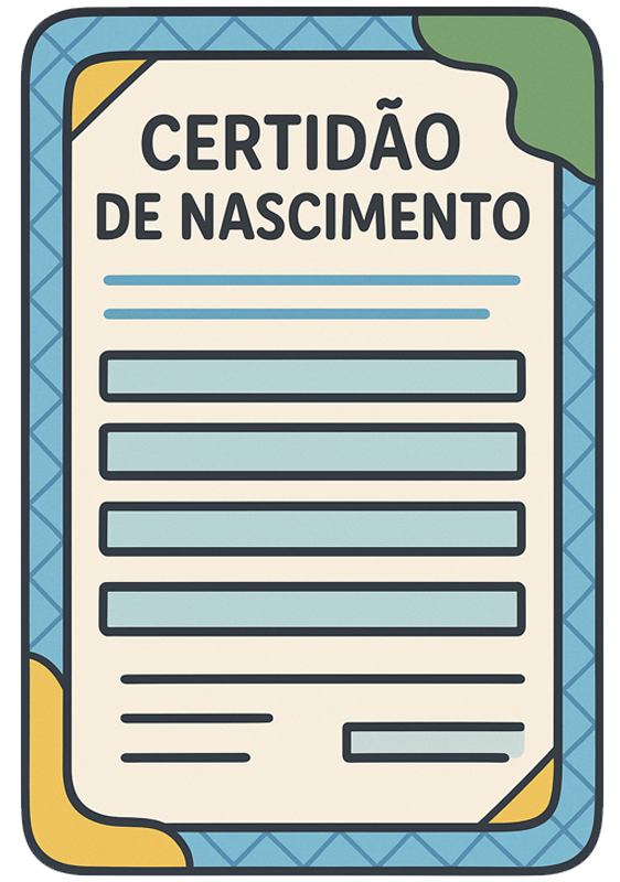 segunda via certidão de nascimento exemplo